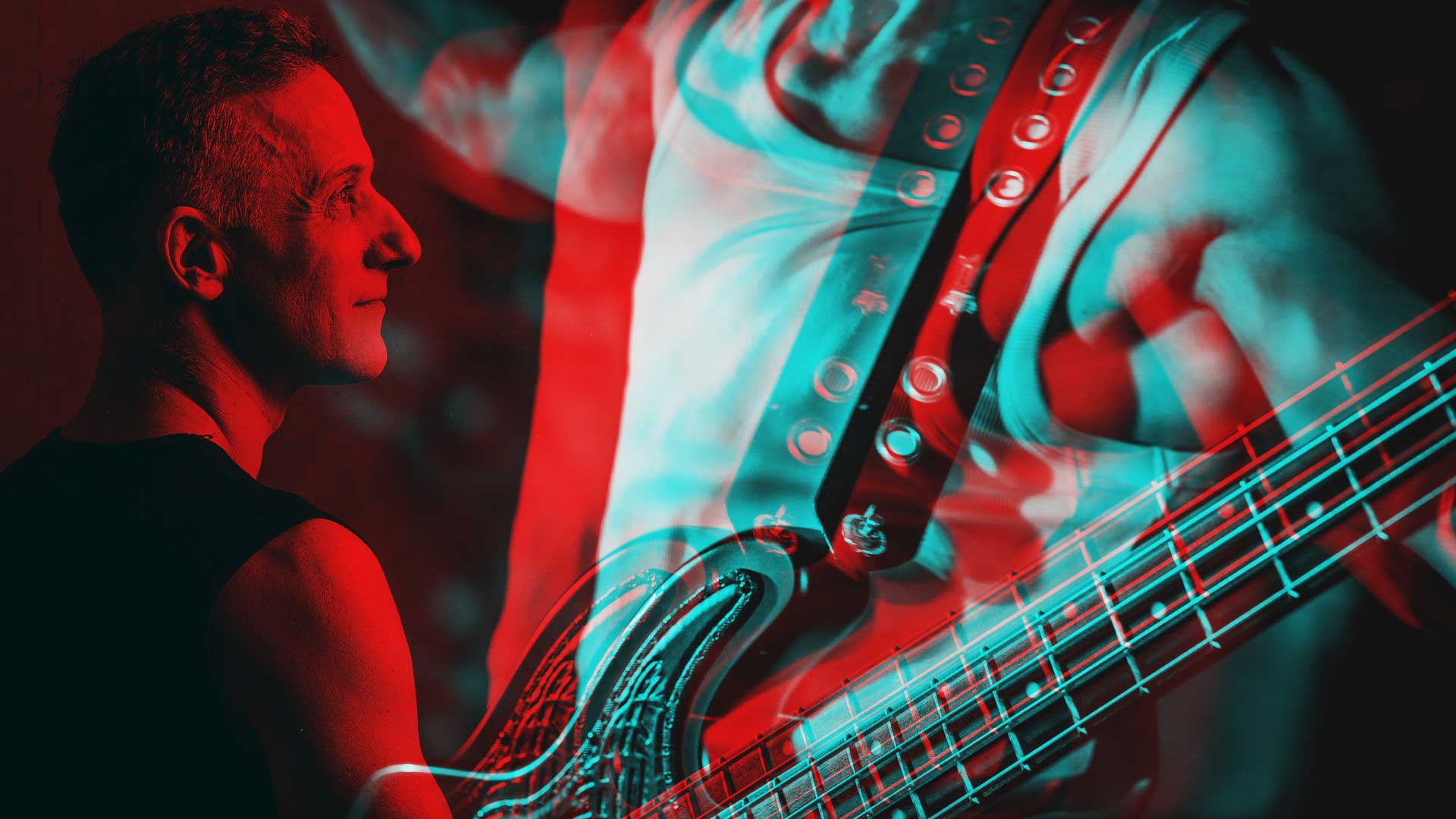 The Kobra Kiss Singer and Bassist with Bass